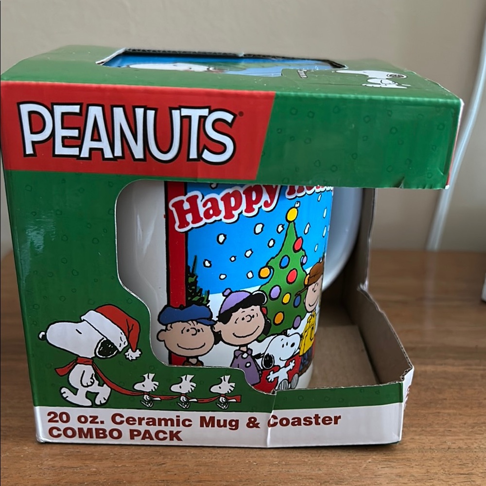 Peanuts Christmas Ceramic Mug & Coaster Combo